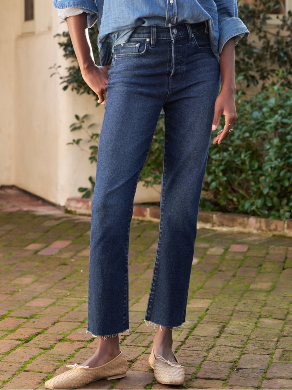 Frank & Eileen Cork Everyday Jeans Rinse Wash Straight Leg Denim Sz 28